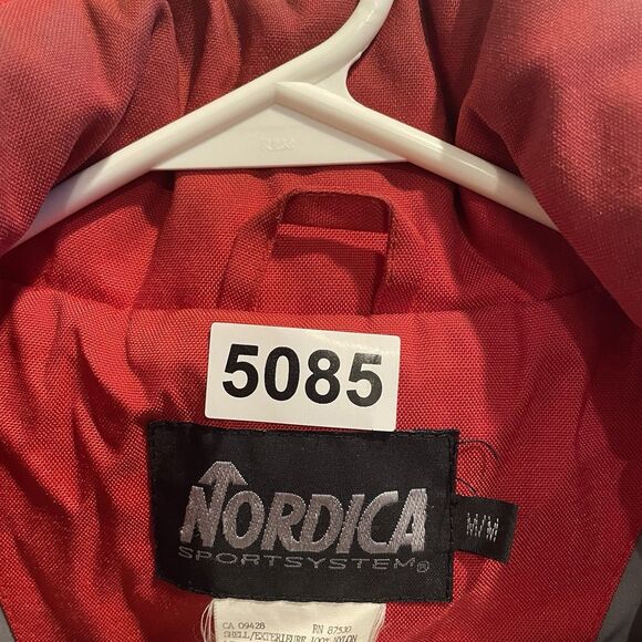 Vtg Classic NORDICA Sportsystem Men's Long Ski Snowboard Jacket M Black Red - Picture 8 of 9